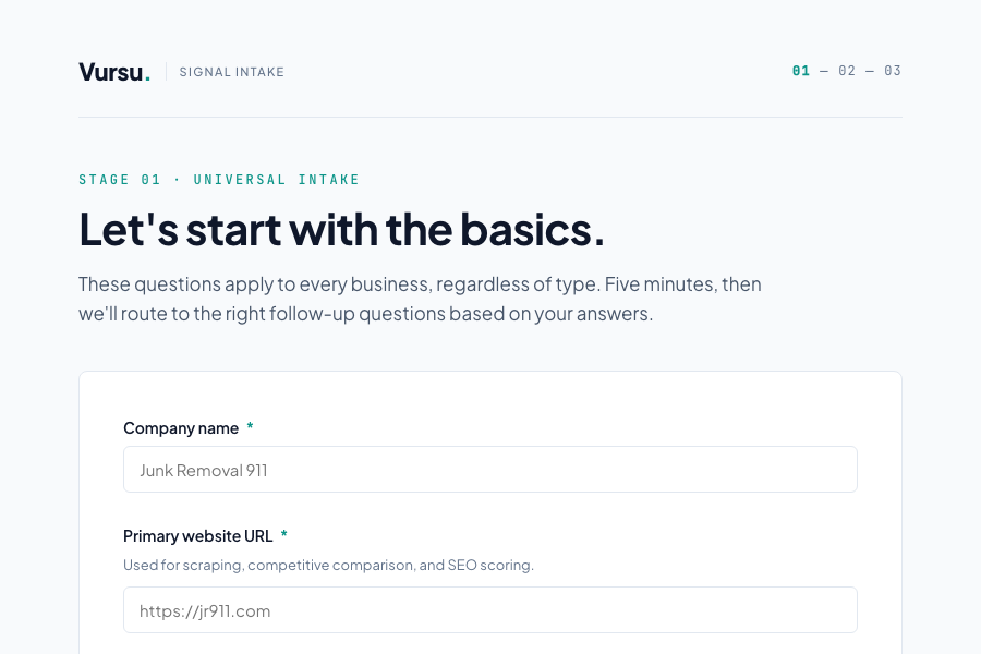 Sample Questionnaire.
